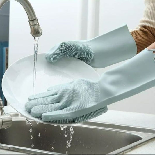 Magic Washing Gloves - Pair Of Silicone Washing Gloves