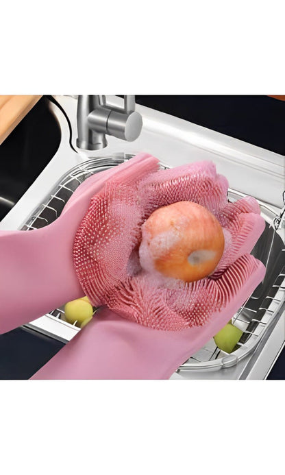 Magic Washing Gloves - Pair Of Silicone Washing Gloves