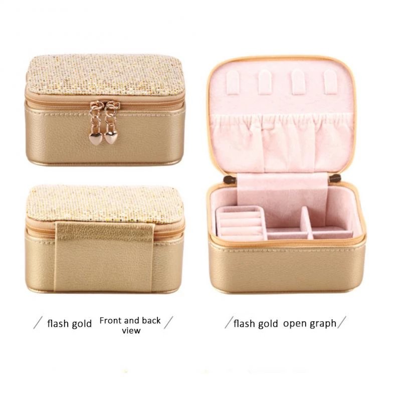 Jewelry Travel Organizer,Portable Small Jewelry Boxes Traveling Essentials for Women,Rose Red. - Budget Mart