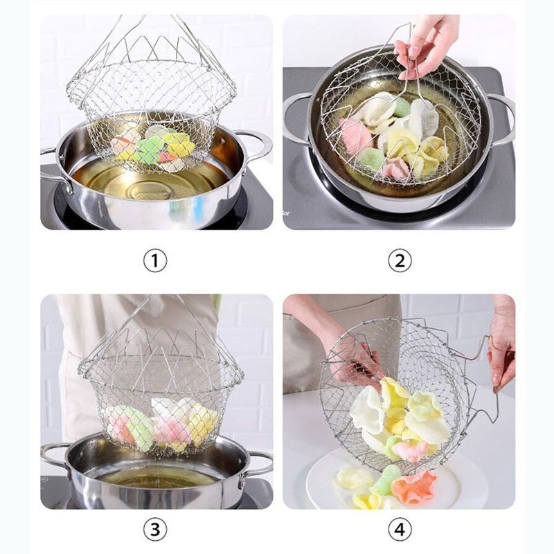 Multifunctional Foldable Chef Basket | 12 in 1 Kitchen Tool - Budget Mart
