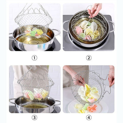 Multifunctional Foldable Chef Basket | 12 in 1 Kitchen Tool - Budget Mart