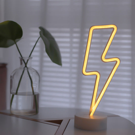 Neon Lightning Bolt Lamp