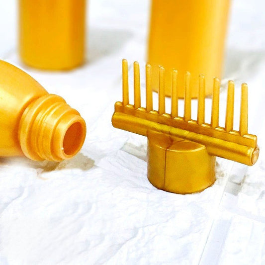 Oil Bottle With Comb Best For Dandruff Remover Anti Lice Stronger Hair. - Budget Mart