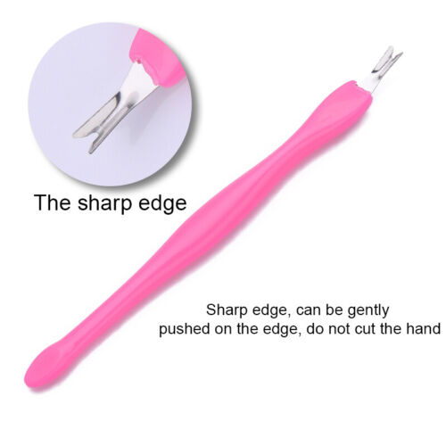 Pack Of 2 - Stainless Steel Dead Skin Remove Fork Nail Art Remover.