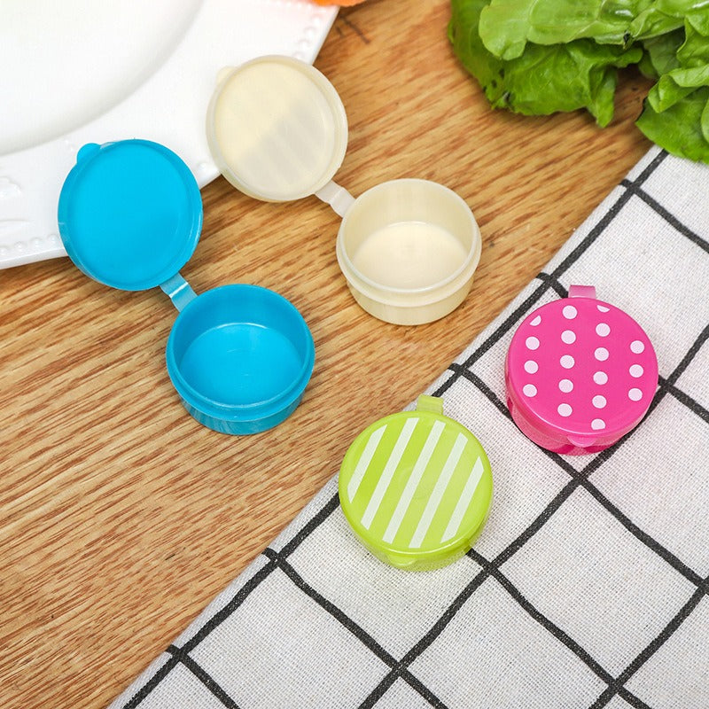Pack of 4- Mini Portable Sauce Salad Seasoning  Bottles