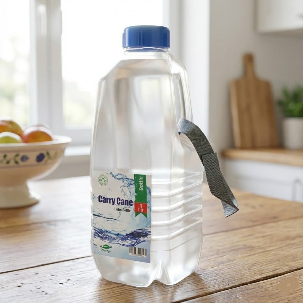 Plastic Cane Water Bottle 1-Liter - Budget Mart