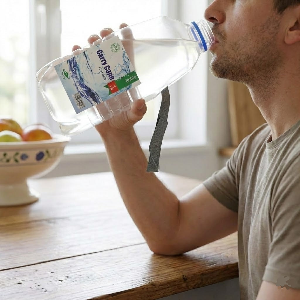 Plastic Cane Water Bottle 1-Liter - Budget Mart