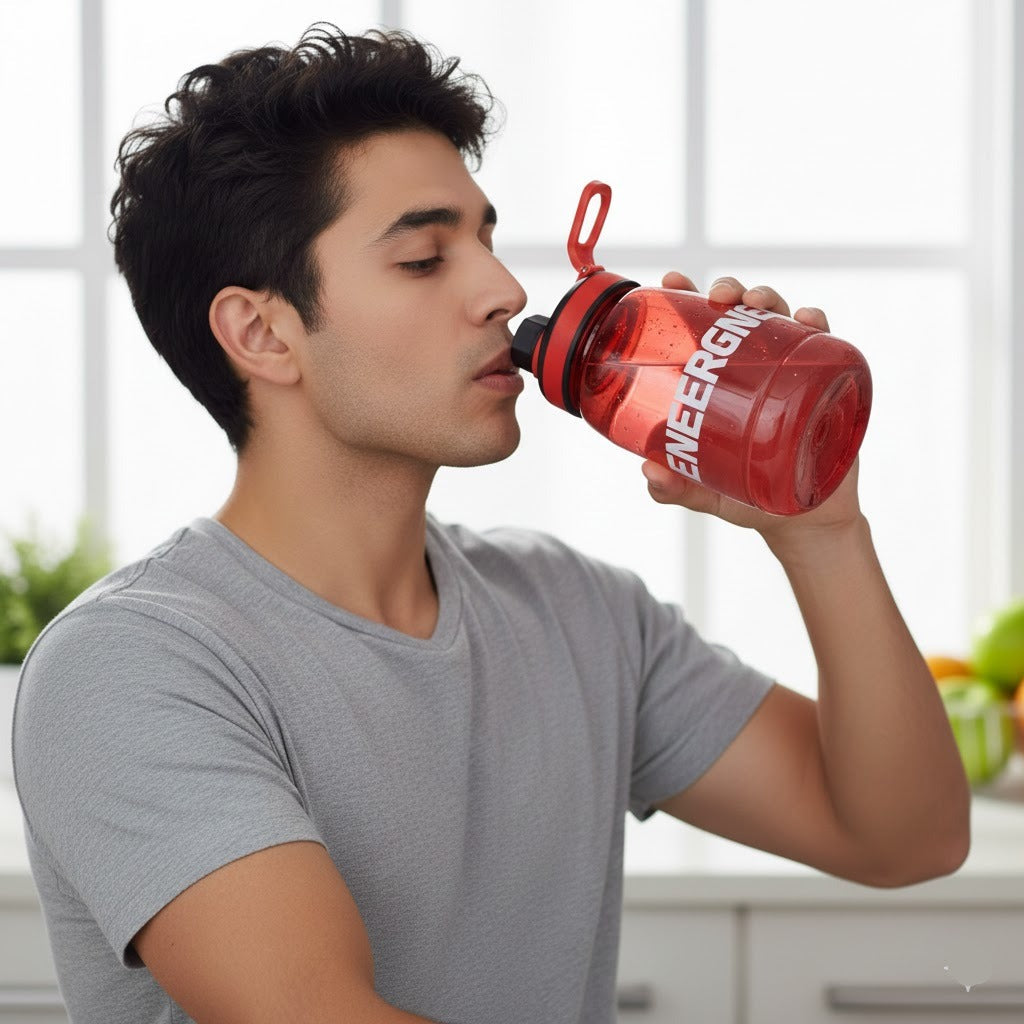 Plastic Sports Water Bottle 1000ML - Budget Mart