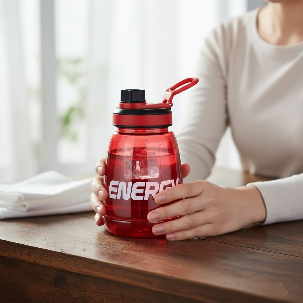 Plastic Sports Water Bottle 1000ML - Budget Mart