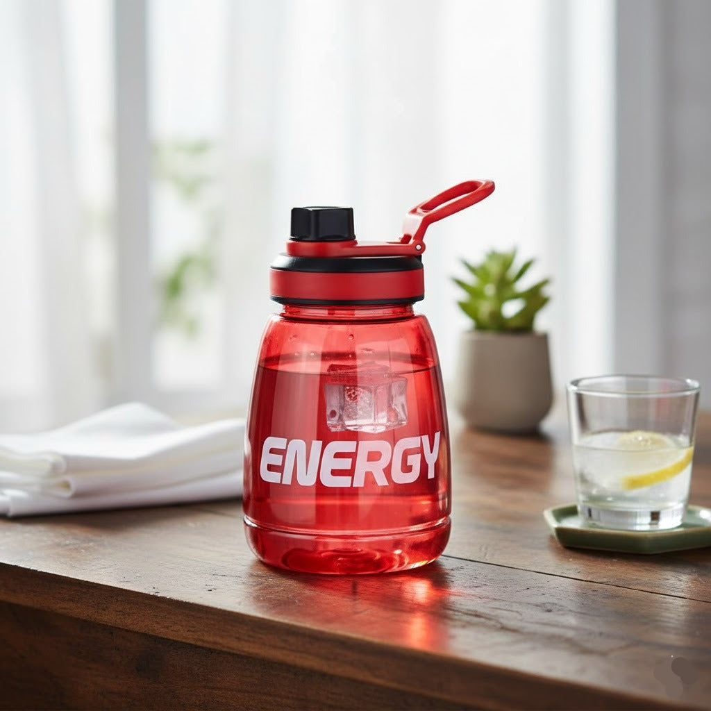 Plastic Sports Water Bottle 1000ML - Budget Mart