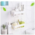 Plastic Storage Rack Self Adhesive Wall Storage Toilet Organizer - Budget Mart