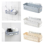 Plastic Storage Rack Self Adhesive Wall Storage Toilet Organizer - Budget Mart