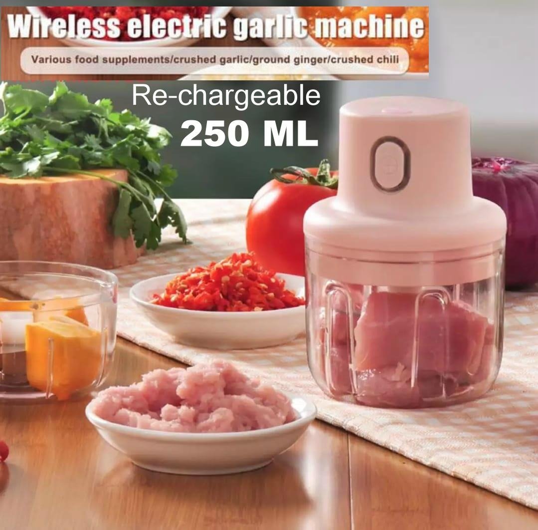 Re-chargeable Intelligent Electric Garlic Machine Garlic Cutter. - Budget Mart