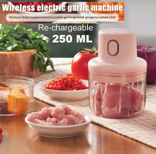 Re-chargeable Intelligent Electric Garlic Machine Garlic Cutter. - Budget Mart