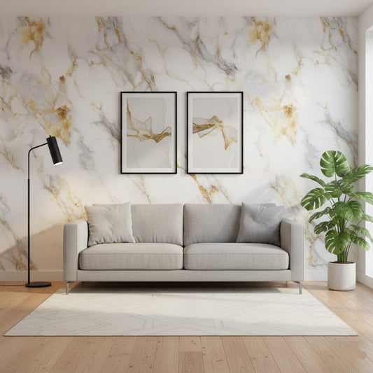 Self Adhesive Foamic Marble Sheet (118x24 Inch) - Budget Mart