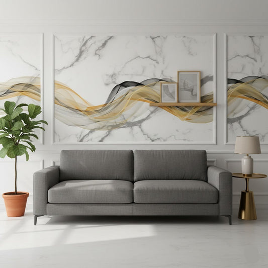 Self Adhesive Foamic Marble Sheet (118x24 Inch) - Budget Mart