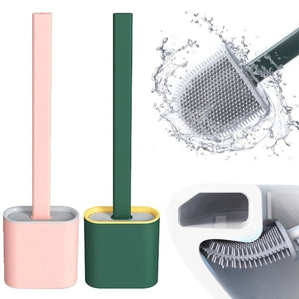 Self Adhesive Silicone Toilet Brush. - Budget Mart