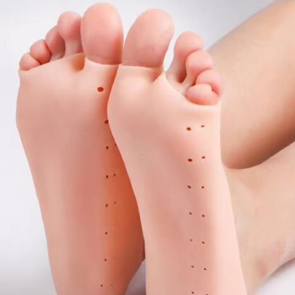 Silicone Heel Moisturizing Full Socks - Budget Mart