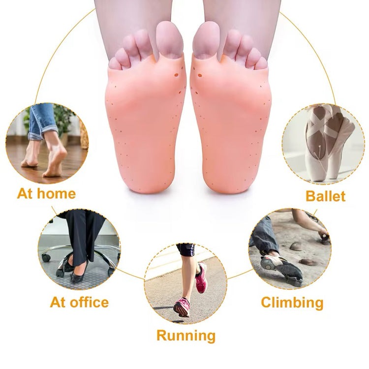 Silicone Heel Moisturizing Full Socks - Budget Mart