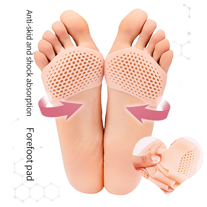 Silicone Insole Pain Relief Forefoot Pads Pair