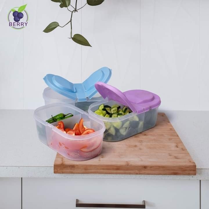Splash Dual Compartment Food container - Pack Of 2 - Budget Mart