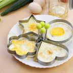 Stainless Steel Fried Egg Mold, 4 Pieces Set