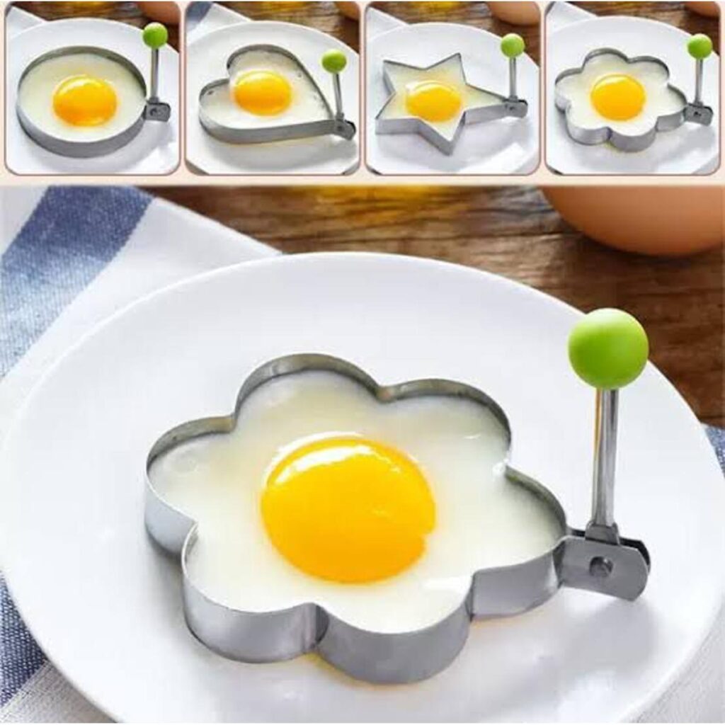 Stainless Steel Fried Egg Mold, 4 Pieces Set