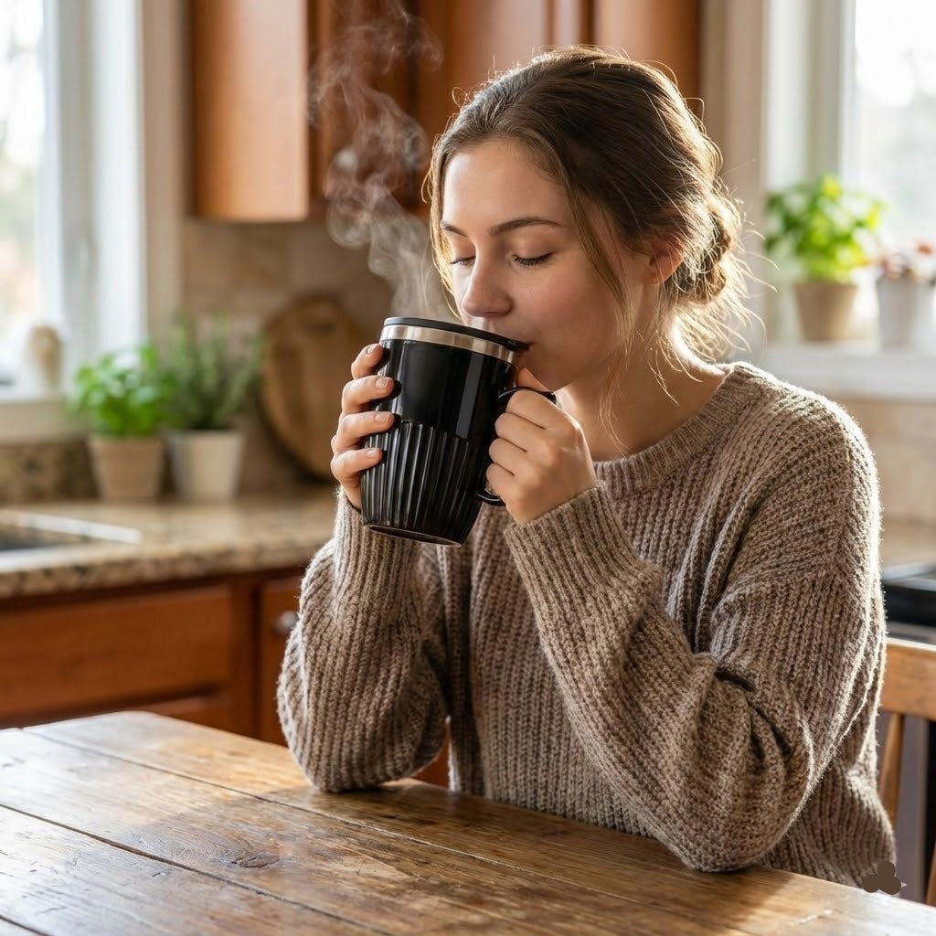 Stainless Steel Heat Insulated Coffee Mug - Budget Mart