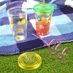 Straw Ring Plastic Glass