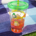 Straw Ring Plastic Glass