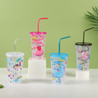 Straw Ring Plastic Glass