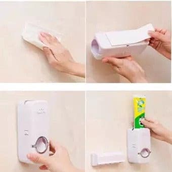 Toothpaste Dispenser & Brush Holder Set - Budget Mart