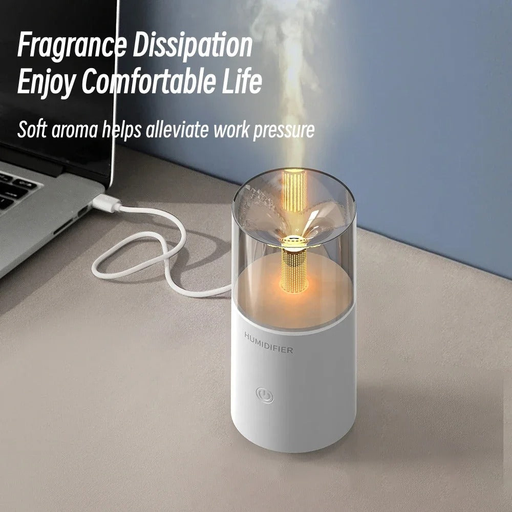 USB Electric Candlelight Aroma Humidifier - Budget Mart