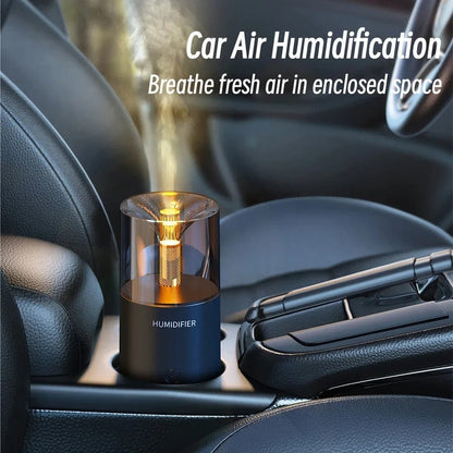 USB Electric Candlelight Aroma Humidifier - Budget Mart