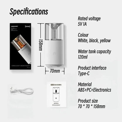 USB Electric Candlelight Aroma Humidifier - Budget Mart