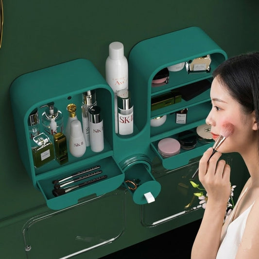 Wall-Mounted Makeup & Cosmetic Organizer - Budget Mart