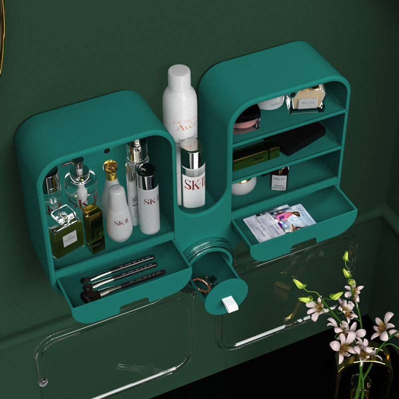 Wall-Mounted Makeup & Cosmetic Organizer - Budget Mart