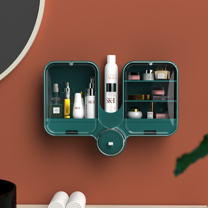 Wall-Mounted Makeup & Cosmetic Organizer - Budget Mart