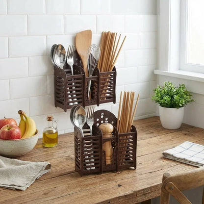 Wall Mounted Plastic Kitchen Spoon Holder - Budget Mart