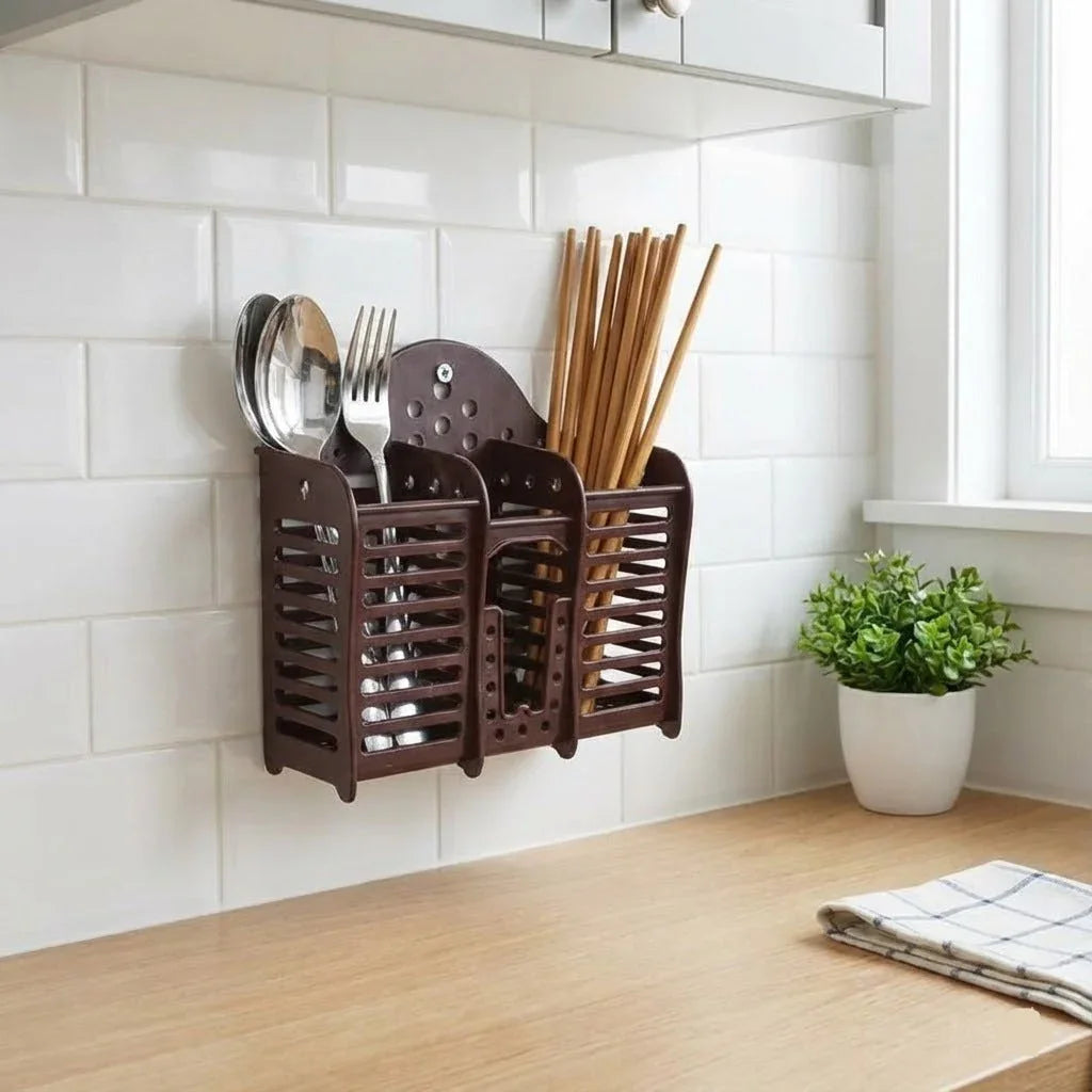 Wall Mounted Plastic Kitchen Spoon Holder - Budget Mart