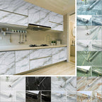White Marble Texture Design PVC Waterproof Sheet (60cmx200cm)