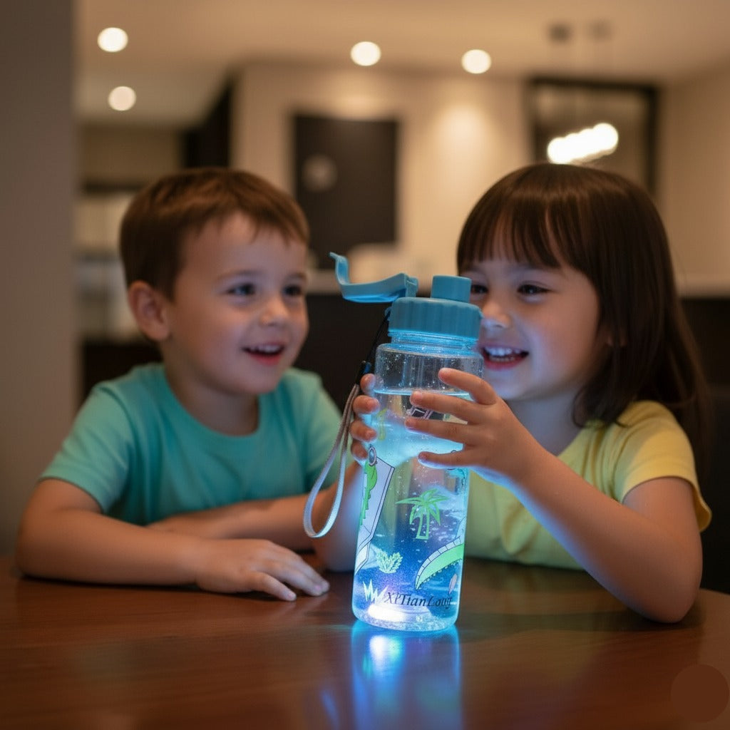 Printed Kids Water Bottle with LED Light