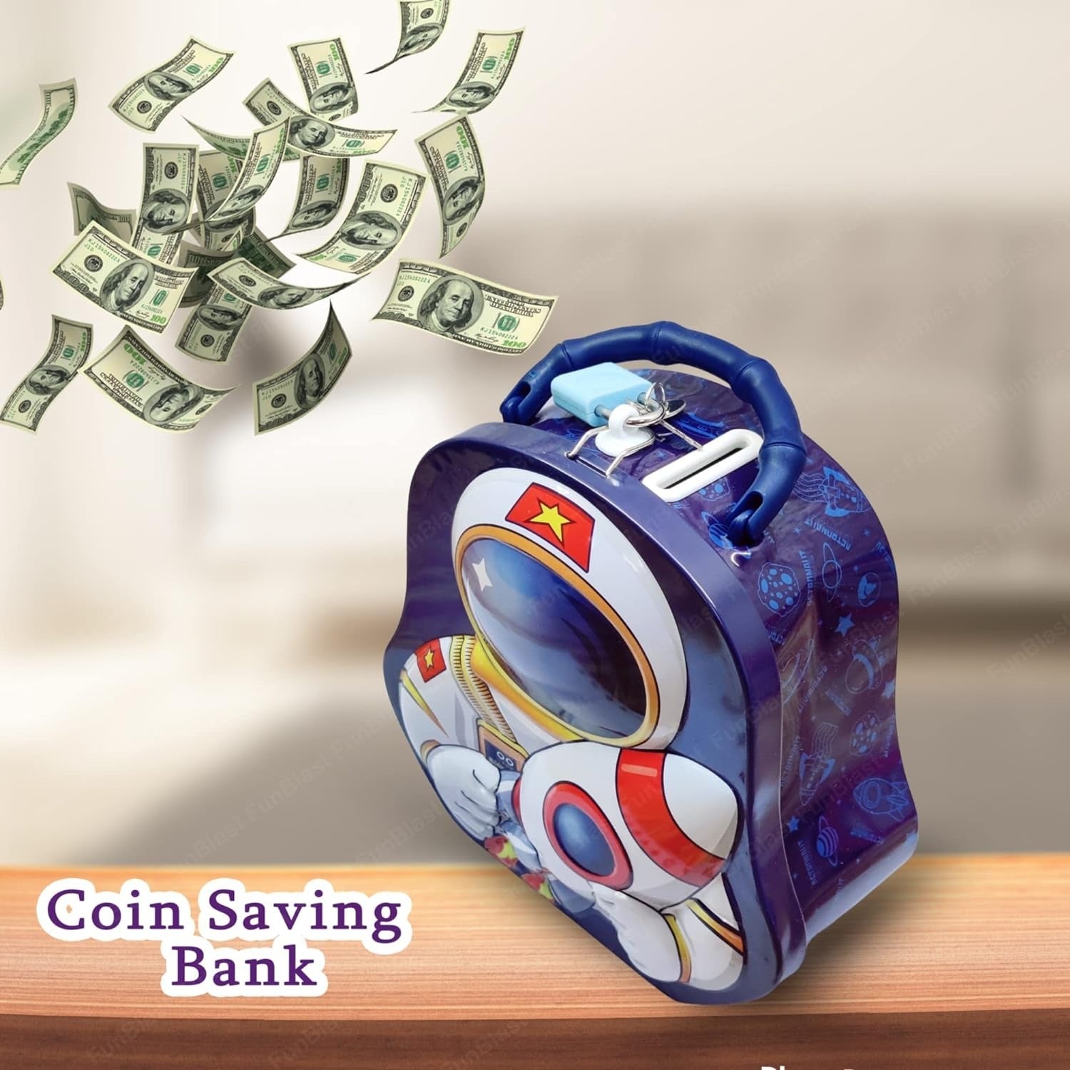Astronote Space Metal Money Saving Box