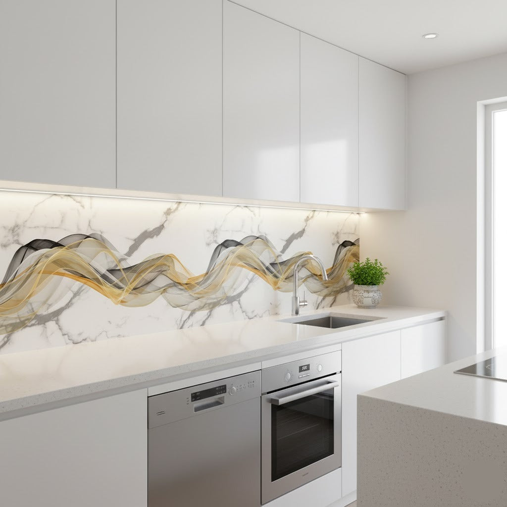 Self Adhesive Foamic Marble Sheet (118x24 Inch)