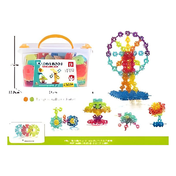 Flower Building Blocks for Kids, 240 Pieces in Carry Box