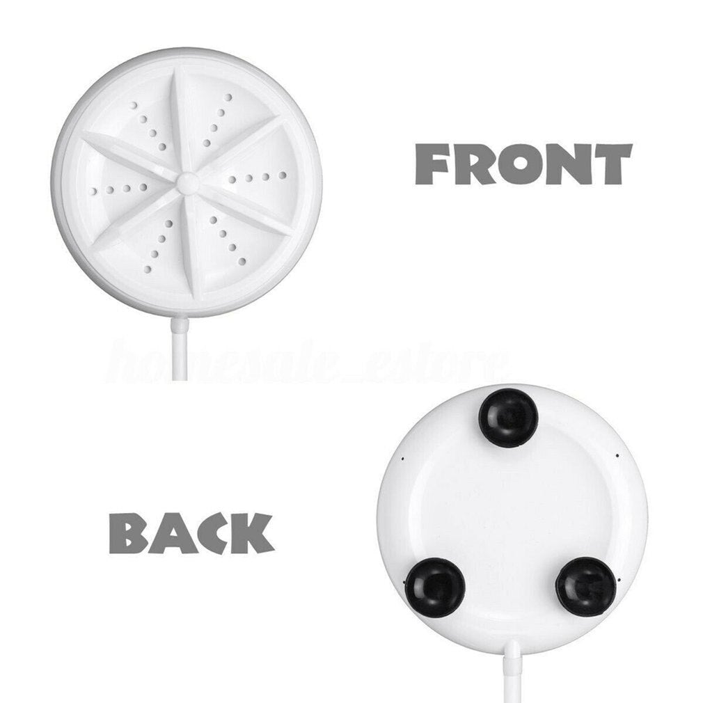 Mini Ultrasonic Washing Machine Portable Turbo Personal Rotating Washer Convenient Travel Home Business Travel - Budget Mart