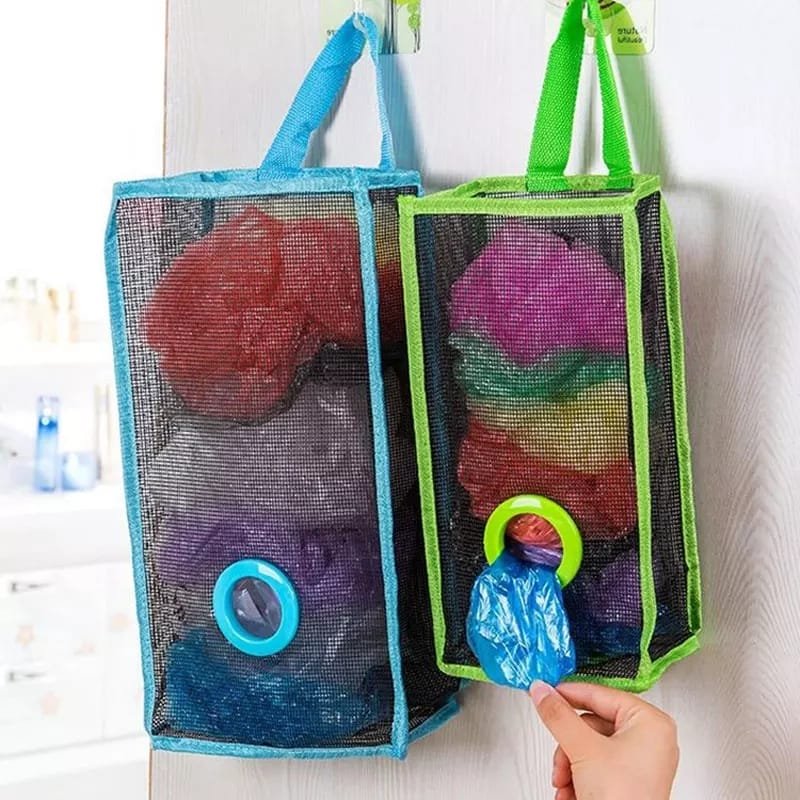 Multi-Purpose Hanging Shopper Dispenser Holder & Organizer Bag - Budget Mart