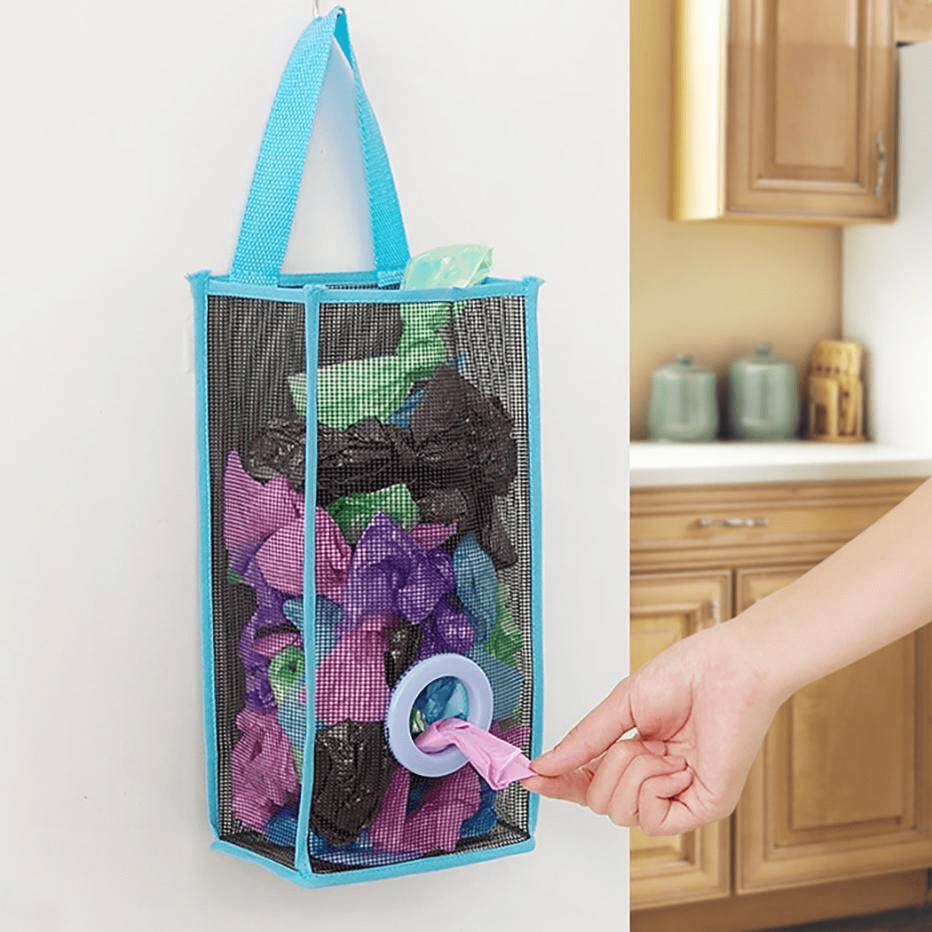 Multi-Purpose Hanging Shopper Dispenser Holder & Organizer Bag - Budget Mart