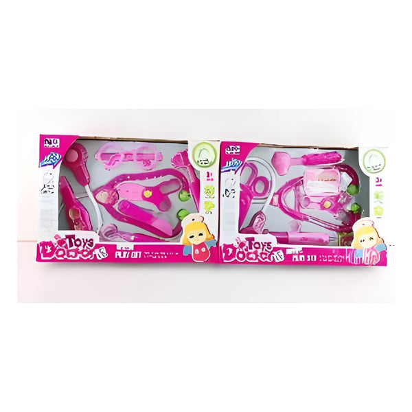 Pink Doctor Play Set for Kids with Light and Sound, Pretend Medical Kit