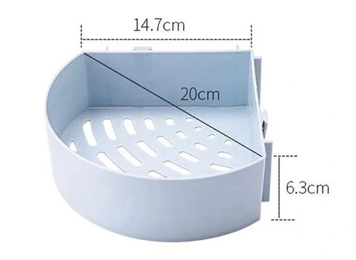 Universal Corner Shelf Storage Rack Wall Mounted Plastic Storage Organizer - Budget Mart